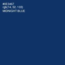 #0E3467 - Midnight Blue Color Image